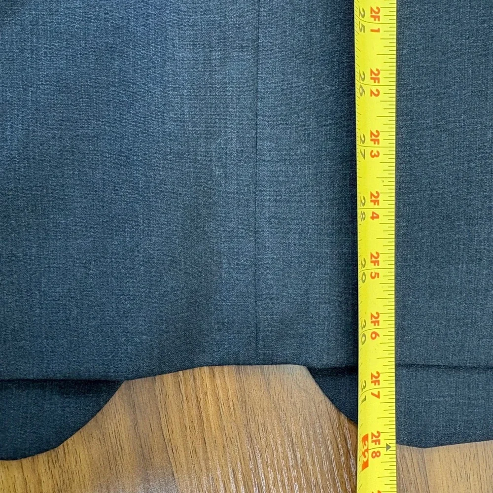 Pronto Uomo Suit Men 44R 38x28 Dark Gray Wool Blend Flat Front Corpcore Modern